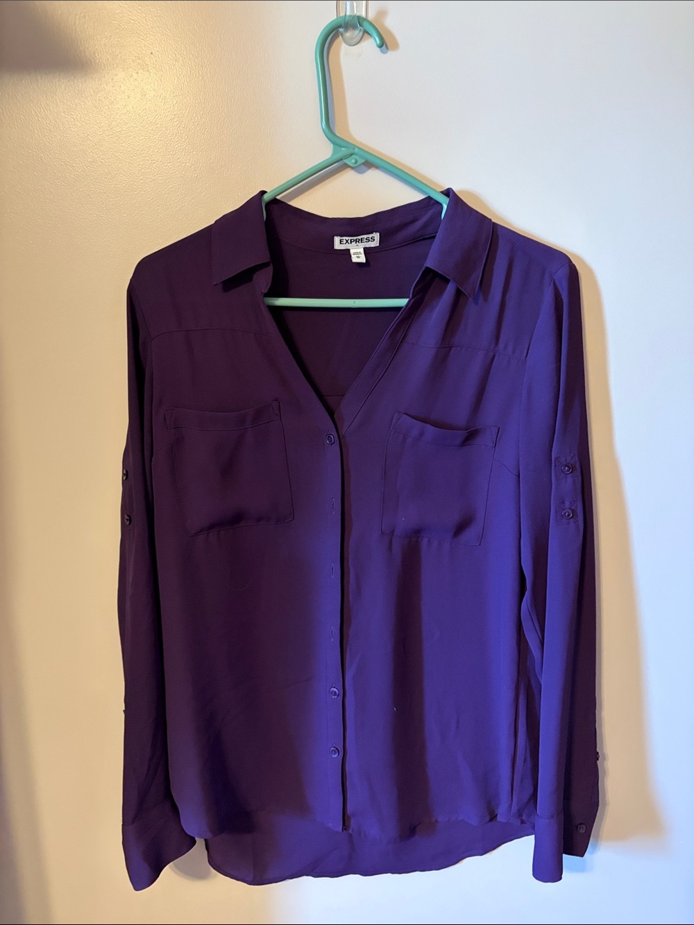 Express Deep Purple Portofino Blouse